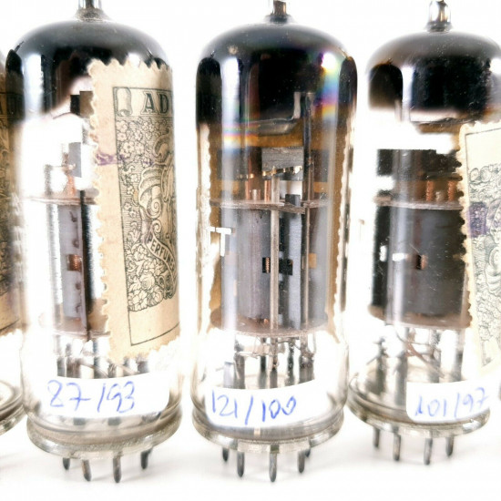 5 X ECC40 TUBE. PHILIPS-MINIWATT. CLOSED GETTER. 1950s. DP / LCR. CA  ENA