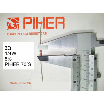 VINTAGE PIHER RESISTOR. 1/4W 3R 3Ohm 5% *4 PC* NEW ORIGINAL 1970´S+