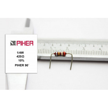 VINTAGE PIHER RESISTOR. 1/4W 420Ohm 420R PCB 10% *4 PC* NEW ORIGINAL 1990´S+