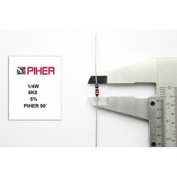 VINTAGE PIHER RESISTOR. 1/4W 6K8 5% *4 PC* NEW ORIGINAL 1990´S+