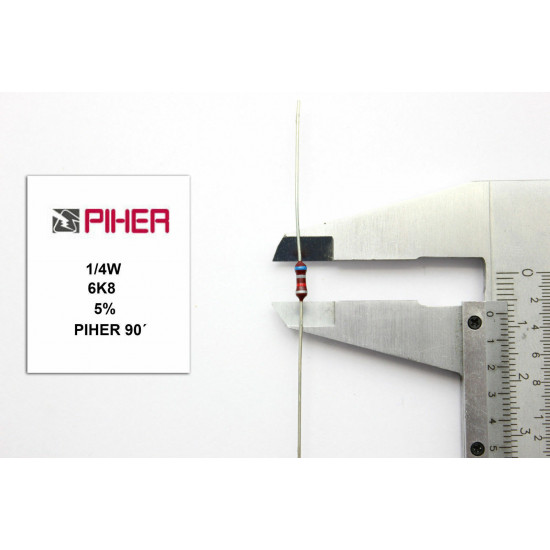 VINTAGE PIHER RESISTOR. 1/4W 6K8 5% *4 PC* NEW ORIGINAL 1990´S+
