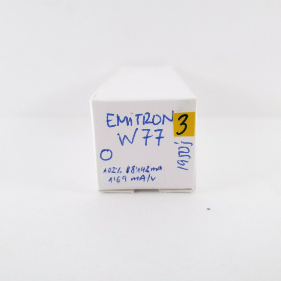 2 X W77 EMITRON TUBE. 1950s PRODUCTION. MATCHED PAIR. 102/115%. 3. CH45