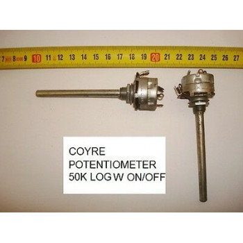 POTENCIOMETRO CARBON  COYRE POTENTIOMETER. 50K LOG C/I W ON/OFF. P15