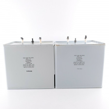 2 X 4uF 1700-2500V 20% NITROGOL CAPACITOR. B1454. NOS. CE  ENA