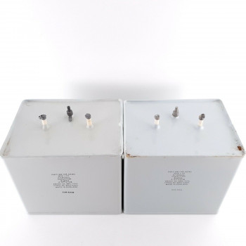 2 X 4uF 1700-2500V 20% NITROGOL CAPACITOR. B1454. NOS. CE  ENA 2