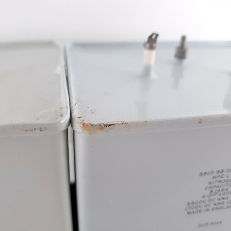 2 X 4uF 1700-2500V 20% NITROGOL CAPACITOR. B1454. NOS. CE  ENA