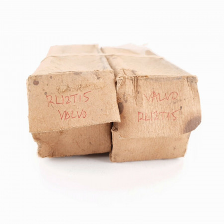 2 X RL12T15 VALVO TUBE. BLACK PLATES. 1940s PROD. NOS/NIB. CV  ENA