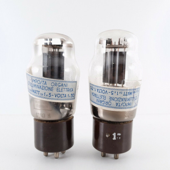 2 X RL12T15 VALVO TUBE. BLACK PLATES. 1940s PROD. NOS/NIB. CV  ENA