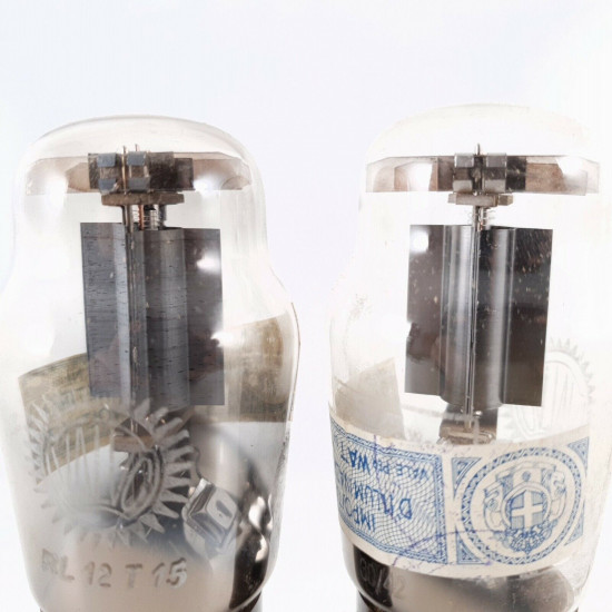 2 X RL12T15 VALVO TUBE. BLACK PLATES. 1940s PROD. NOS/NIB. CV  ENA