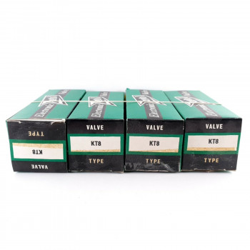 4 X KT8 ZAERIX TUBE. GREY PLATES. BROWN BASE. NOS/NIB. AJ  ENA