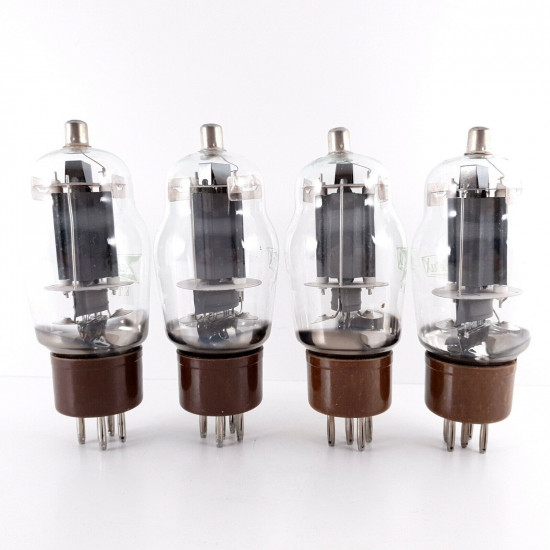 4 X KT8 ZAERIX TUBE. GREY PLATES. BROWN BASE. NOS/NIB. AJ  ENA