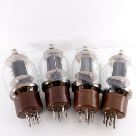 4 X KT8 ZAERIX TUBE. GREY PLATES. BROWN BASE. NOS/NIB. AJ  ENA