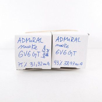 2 X 6V6GT TUBE. ADMIRAL BRAND. SMOKED GLASS. CÑ  ENA
