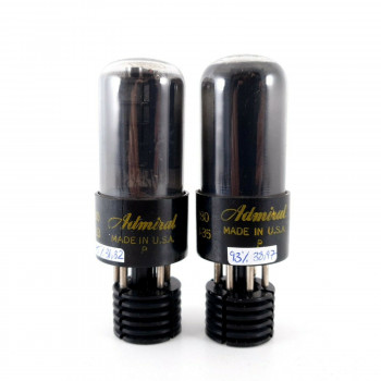 2 X 6V6GT TUBE. ADMIRAL BRAND. SMOKED GLASS. CÑ  ENA 2