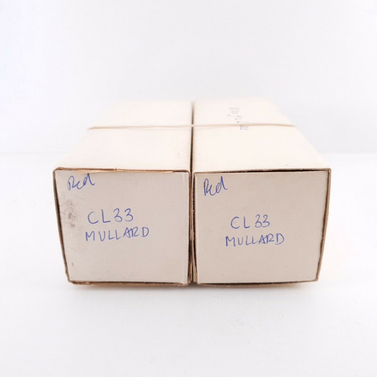 2 X CL33 MULLARD TUBE. 1950s PROD. RED LOGOS. NOS/NIB. AJ  ENA