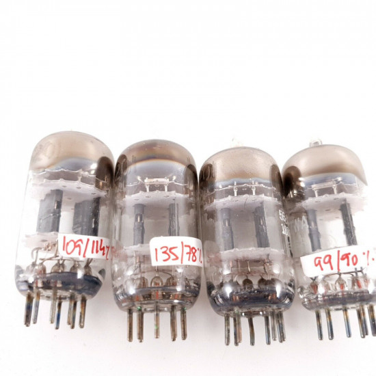4 X 12AT7WA GE TUBE. 1950s PROD. BLACK PLATES. 3 MICAS. AH  ENA
