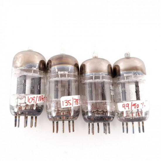 4 X 12AT7WA GE TUBE. 1950s PROD. BLACK PLATES. 3 MICAS. AH  ENA