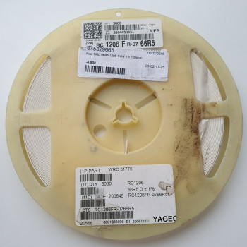 10 x 66.5R 1/4W 1% 100PPM SMD YAGEO RESISTOR. (R368) CA394U4500F230721