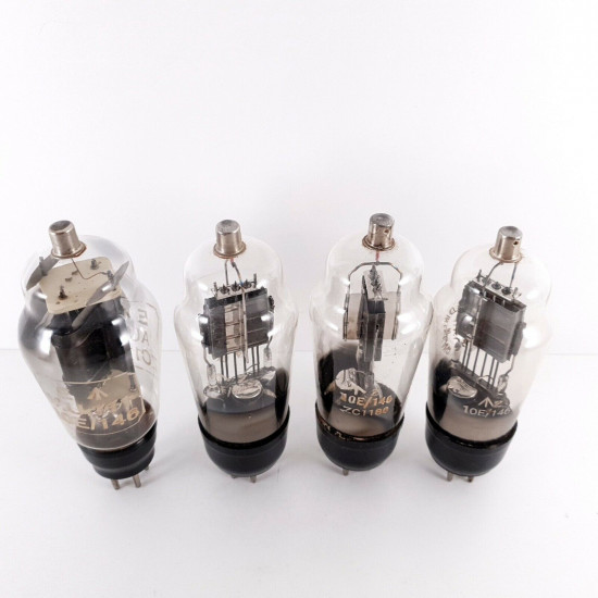 4 X VU111 / CV1111 / AU5 MARCONI-OSRAM TUBE. BLACK PLATES. NOS. AJ  ENA