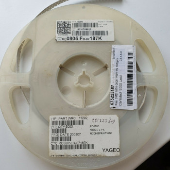 10 x 187K 1/8W 1% 100PPM SMD YAGEO RESISTOR. (R373) CA394U2500F230721