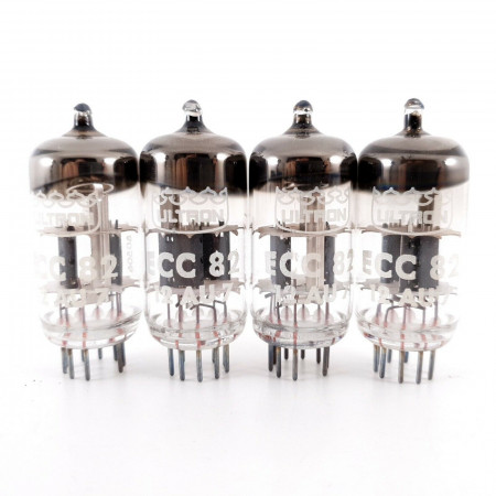 4 X 12AU7 / ECC82 ULTRON TUBE. 1960s PROD. MATCHED QUAD. AH  ENA