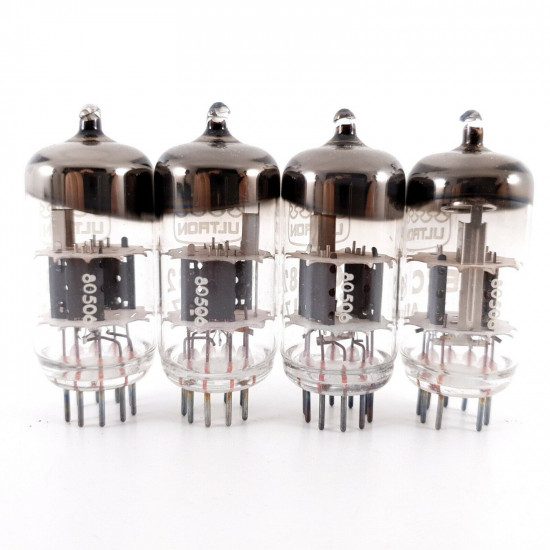 4 X 12AU7 / ECC82 ULTRON TUBE. 1960s PROD. MATCHED QUAD. AH  ENA