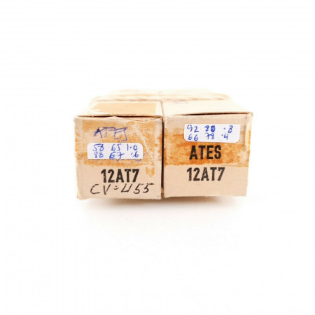 2 X 12AT7 / CV455 TUBE. ATES BRAND. BLACK PLATES. CÑ  ENA