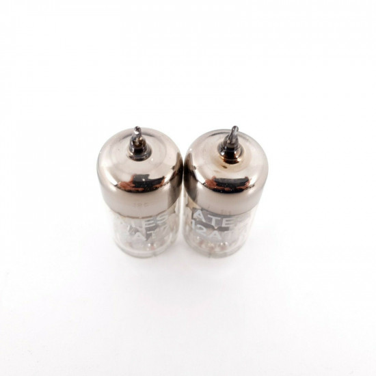 2 X 12AT7 / CV455 TUBE. ATES BRAND. BLACK PLATES. CÑ  ENA