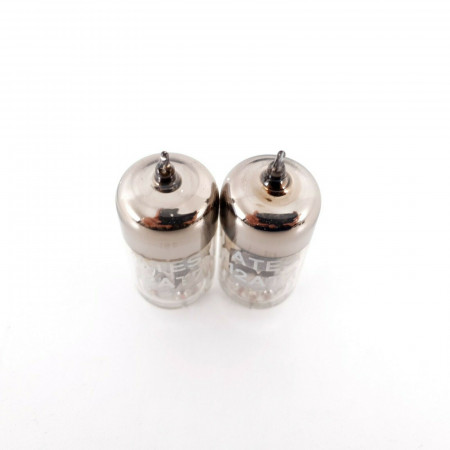 2 X 12AT7 / CV455 TUBE. ATES BRAND. BLACK PLATES. CÑ  ENA