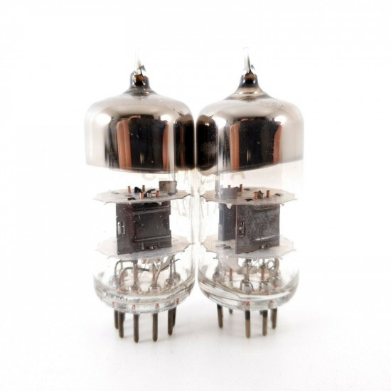 2 X 12AT7 / CV455 TUBE. ATES BRAND. BLACK PLATES. CÑ  ENA