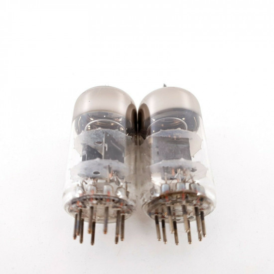 2 X 12AT7 / CV455 TUBE. ATES BRAND. BLACK PLATES. CÑ  ENA