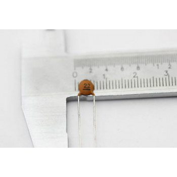 CERAMIC CAPACITOR HITANO 22pF 100V 10% NOS (NEW OLD STOCK) 5PC. CA78U770F051016