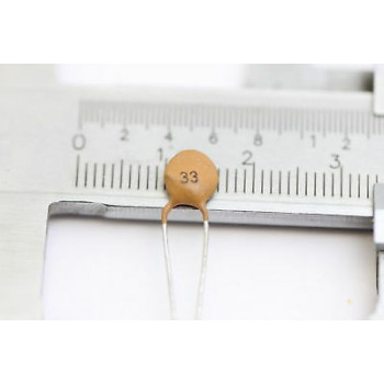 CERAMIC CAPACITOR 33pF NOS (New Old Stock) 10PC. CA25U123F110815