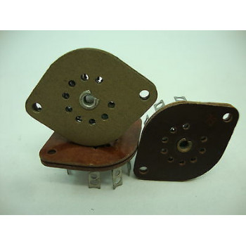 9 PINS SOCKET. BAQUELITE SOCKET TUBE. ZOCALO 9 PINS BAQUELITA. 1 PC