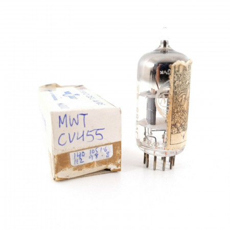 1 X CV455 TUBE. MWT BRAND. BLACK PLATES. TILTED GETTER. CÑ  ENA