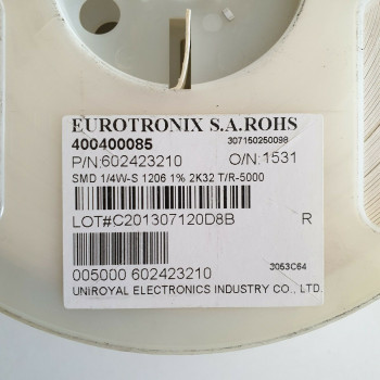 10 x 1/4W 2.32K 1% SMD YAGEO RESISTOR. CA389U1000F240621