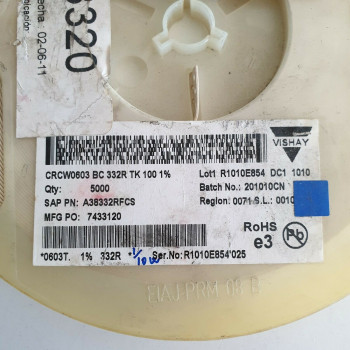 10 X 332R 1/10W 1% 100PPM SMD VISHAY RESISTOR. CA389U5000F240621