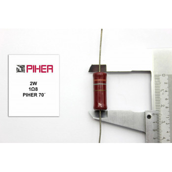 VINTAGE PIHER RESISTOR. 2W 1,8Ohm 1R8 *1 PC* NEW ORIGINAL 1970´S+