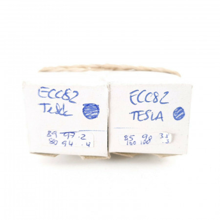 2 X ECC82 TUBE. TESLA BRAND. CLOSED GETTER. 1960s PRODUCTION. CA  ENA