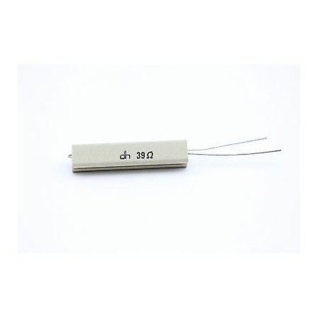 CEMENTED CERAMIC RESISTOR 39 OHM 10W DH VERTICAL NOS (New Old Stock) *1PC* U3