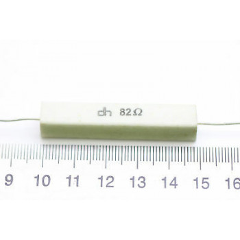 CEMENTED CERAMIC RESISTOR 82 OHM 10W DH AXIAL NOS (New Old Stock) *1PC* U54 2