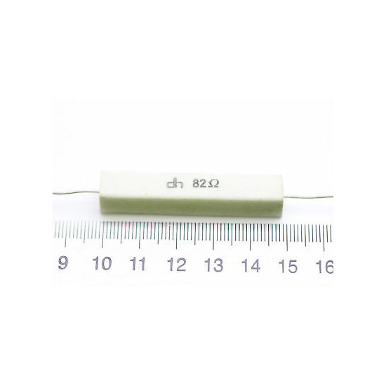 CEMENTED CERAMIC RESISTOR 82 OHM 10W DH AXIAL NOS (New Old Stock) *1PC* U54