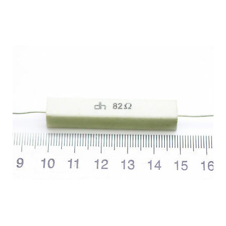 CEMENTED CERAMIC RESISTOR 82 OHM 10W DH AXIAL NOS (New Old Stock) *1PC* U54
