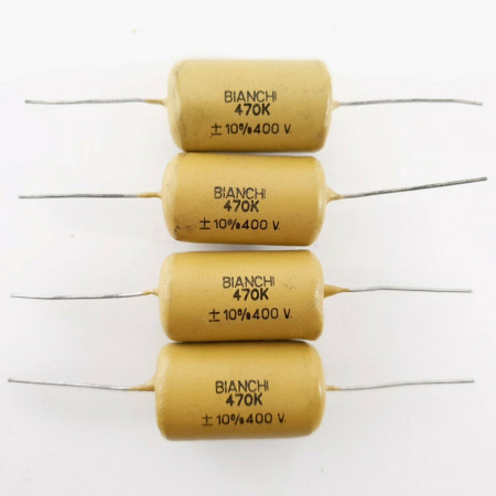 4 X 470K 470000pF 0.47uF 400V 10% MULLARD MUSTARD (BIANCHI PHILIPS) CQ  ENA