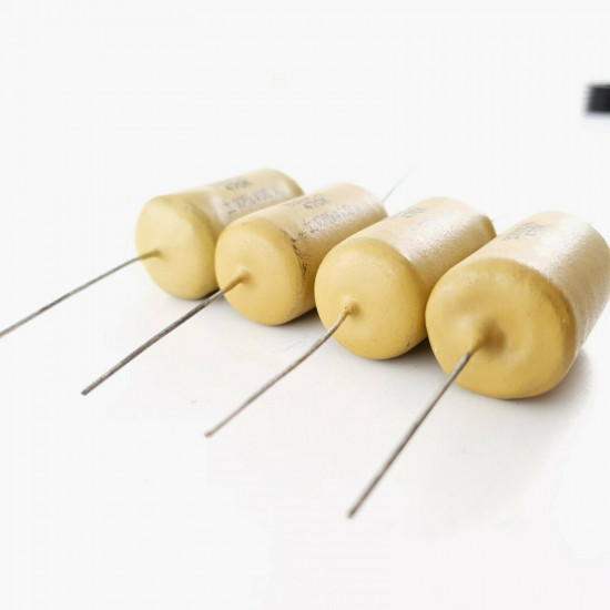 4 X 470K 470000pF 0.47uF 400V 10% MULLARD MUSTARD (BIANCHI PHILIPS) CQ  ENA