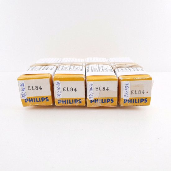 4 X EL84 PHILIPS TUBE. CODES rX4 V0E. MATCHED QUAD 2. AF  ENA