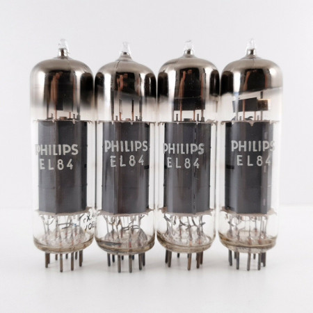 4 X EL84 PHILIPS TUBE. CODES rX4 V0E. MATCHED QUAD 2. AF  ENA