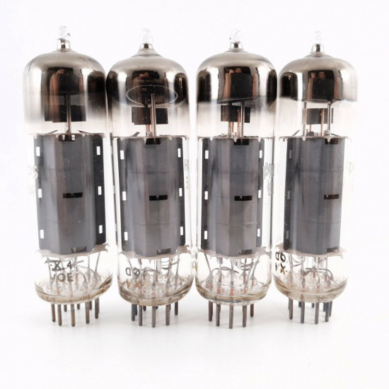 4 X EL84 PHILIPS TUBE. CODES rX4 V0E. MATCHED QUAD 2. AF  ENA