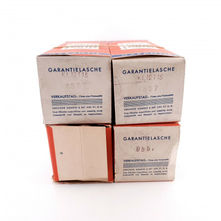 4 X RL12T15 TEKADE / VALVO TUBE. 1940s PROD. NIB IN RSD BOX. NOS. AJ  ENA