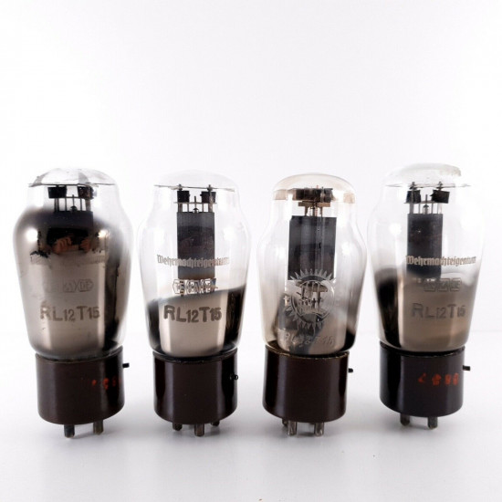 4 X RL12T15 TEKADE / VALVO TUBE. 1940s PROD. NIB IN RSD BOX. NOS. AJ  ENA
